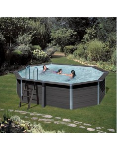 Piscina elevada ovalada 524X386↕124cms. Gre Avantgarde Led KPC0V52L  - 1
