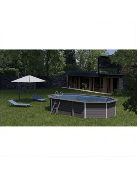 Piscina elevada ovalada 664X386↕154cms. Gre Avantgarde KPC0V6650  - 2 