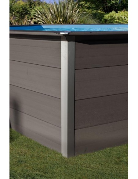 Piscina elevada rectangular 606X326↕124cms. Gre Avantgarde led KPC0R60L  - 7 