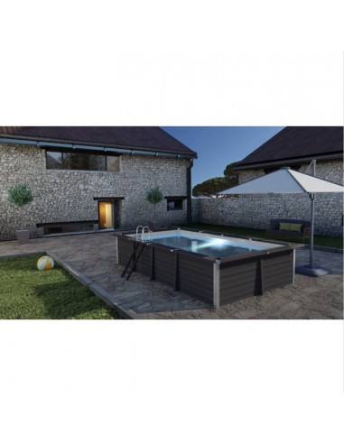 Piscina elevada rectangular 606X326↕124cms. Gre Avantgarde led KPC0R60L  - 2 