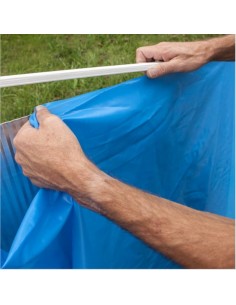 Liner para piscina acero ovalada 730x375x132cm. Gre Azul FPROV738  - 1  2