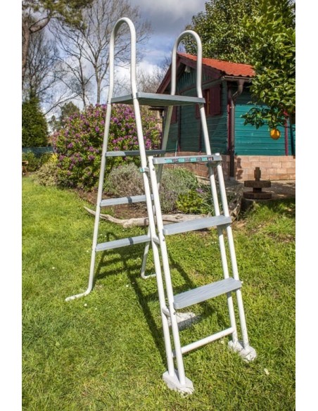 Piscina elevada ovalada 500x300x↕132cms chapa marrón. Gre PROV508WO  - 4 