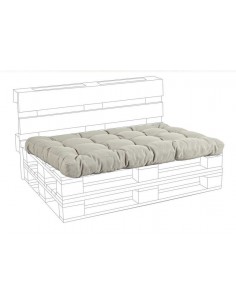 Cojín para asiento sofá de palés Poly230 Beis. Bizztto 08067706  - 1 
