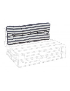 Cojín para respaldo sofá de palés, rayas antracita. Bizzotto 0806431  - 2 