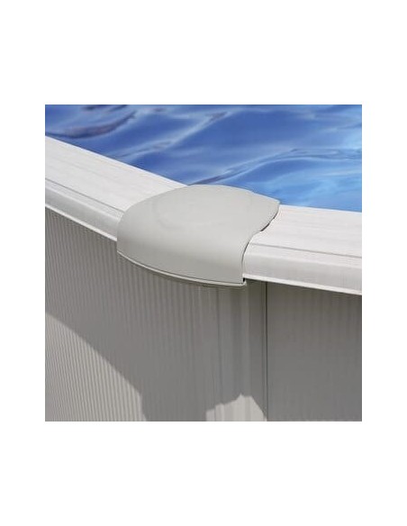 Piscina elevada redonda chapa blanca Ø350x132cms. Gre KITPR358  - 4 