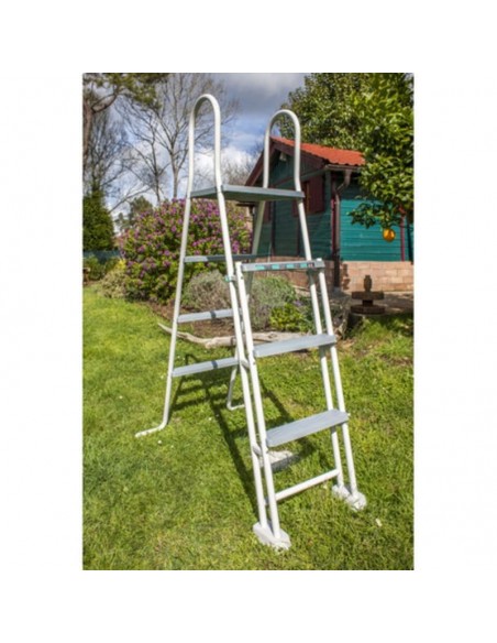 Piscina elevada ovalada color grafito 730X375X↕120CM. Gre Kea KIT730GF  - 3 