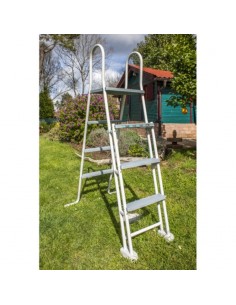 Piscina elevada redonda color grafito Ø460X↕132cm Gre Granada KIT458GF  - 1  2