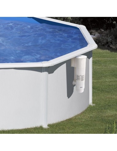 Piscina elevada redonda chapa blanca Ø300x120cms. Gre KITPR303  - 3 