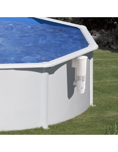 Piscina elevada redonda chapa blanca Ø300x120cms. Gre KITPR303  - 3 