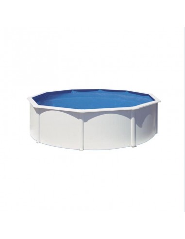 Piscina elevada redonda chapa blanca Ø300x120cms. Gre KITPR303  - 8 