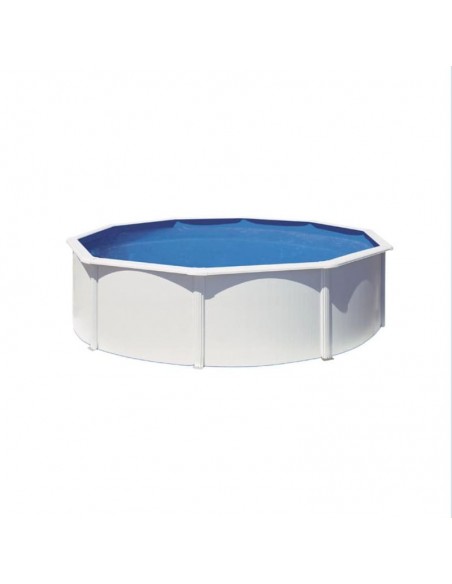 Piscina elevada redonda chapa blanca Ø300x120cms. Gre KITPR303  - 8 