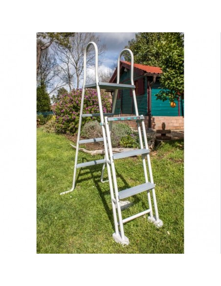 Piscina elevada redonda chapa blanca Ø350x120cms. Gre KITPR353  - 4  Piscina elevada redonda chapa blanca Ø350x120cms. Gre KITPR353  - 4