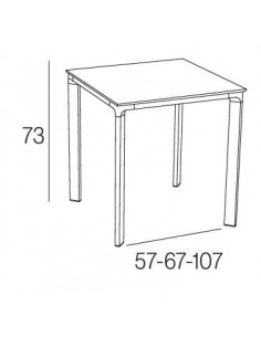 Mesa 90X90cm apilable blanco. Ezpeleta Meet MHK-MEEC09004/092  - 1  2