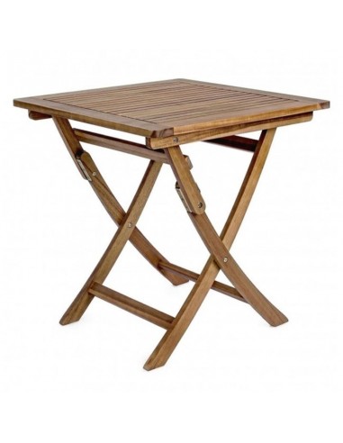 Mesa plegable madera acacia 70x70cm. Bizzotto Noemi 0805128  - 1 