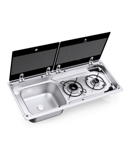 Cocina 2 fuegos gas+ fregadero. Dometic MO9722L 9600037322  - 1 