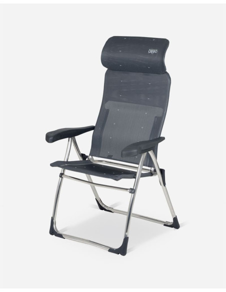 Sillón aluminio extra plano respaldo 7 posiciones con cabezal compact. Crespo Al-215C  - 8 