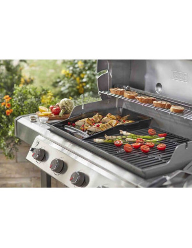 Plancha hierro colado vitrificado para barbacoa Genesis II. Weber 7665  - 2 