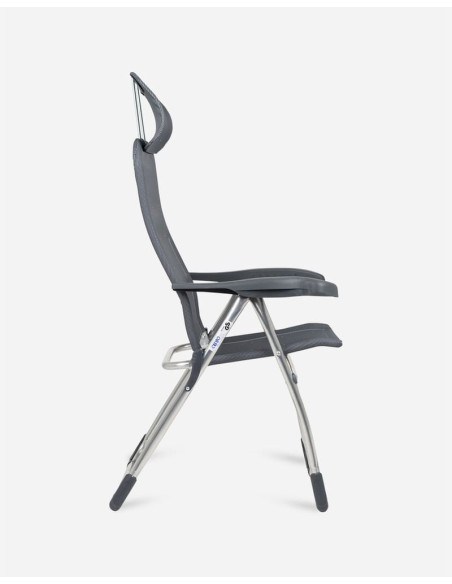 Sillón aluminio extra plano respaldo 7 posiciones con cabezal compact. Crespo Al-215C  - 45 