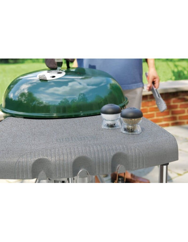 Mesa auxiliar de plástico gris para barbacoas cilíndricas. Weber 7412  - 7 