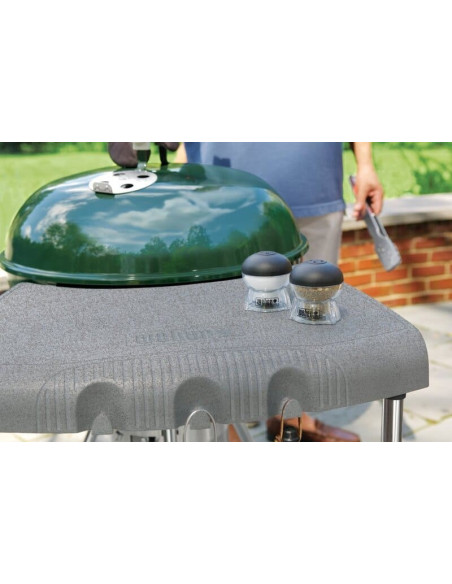 Mesa auxiliar de plástico gris para barbacoas cilíndricas. Weber 7412  - 10 