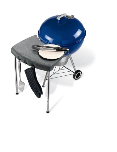 Mesa auxiliar de plástico gris para barbacoas cilíndricas. Weber 7412  - 12 