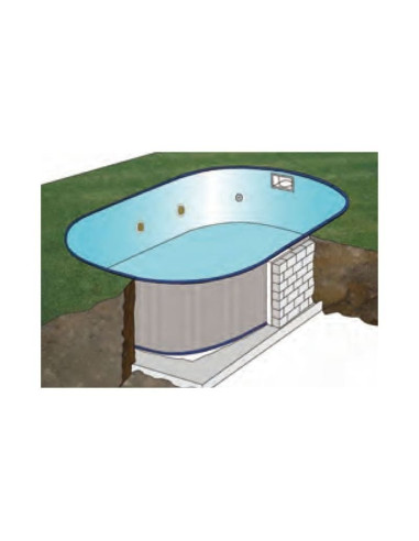 Piscina acero enterrada ovalada 500x300x150cm. Gre Madagascar KPEOV5059  - 9 