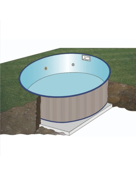 Piscina acero enterrada redonda Ø420x↕150cm. Gre Madagascar KPE4259  - 9 
