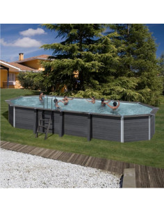 Piscina elevada ovalada 804X386↕124cms. Gre Avantgarde KPC0V80  - 1 