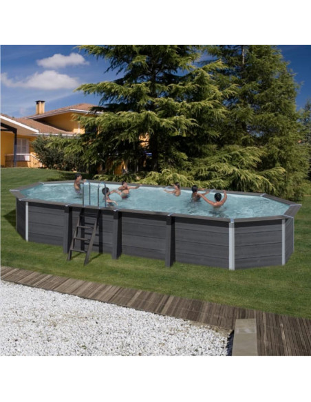 Piscina elevada ovalada 804X386↕124cms. Gre Avantgarde KPC0V80  - 1 