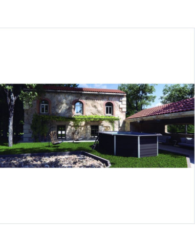 Piscina elevada ovalada 524X386↕124cms. Gre Avantgarde Led KPC0V52L  - 4 