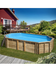 Piscina madera pino ovalada 755x456x146cms. Gre 800007 Orange  - 1 