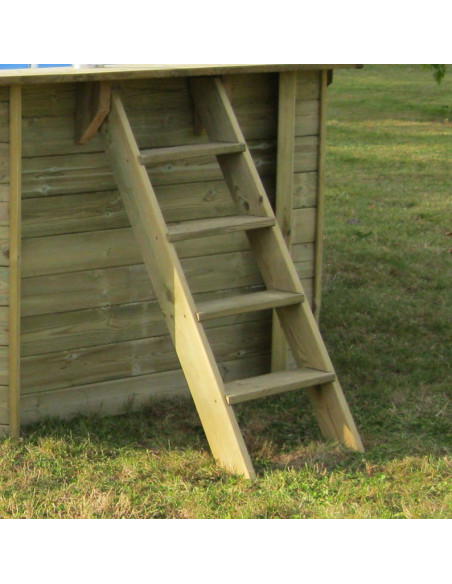 Piscina madera pino ovalada 755x456x146cms. Gre 800007 Orange  - 5 