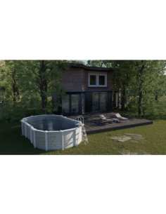 Piscina elev. ovalada nordica 730x375x132cm Gre Islandia KITPROV7388N  - 1  2
