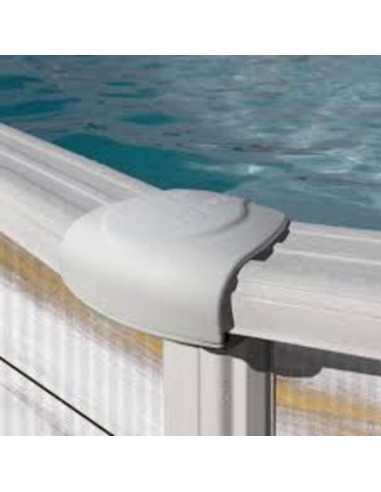 Piscina elevada redonda blanca Ø350X132cms. Gre Groenlandia KITPR358N  - 4 