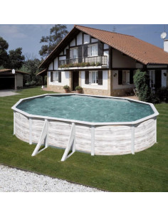 Piscina elevada ovalada nordica 610Xx375x120cm. Gre Finlandia KIT610N  - 1 