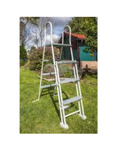 Piscina elevada redonda Ø300X120cms chapa blanca Gre Finlandia KIT300N - 1 2