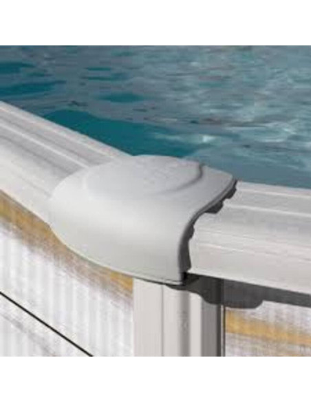 Piscina elevada redonda blanca Ø550X132cms. Gre Groenlandia KITPR558N  - 17 