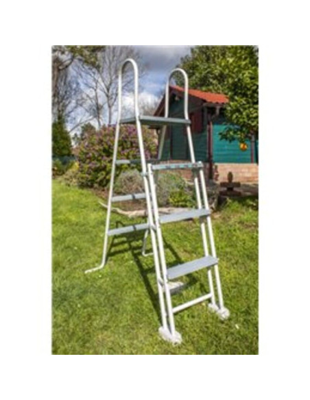 Piscina elevada ovalada chapa blanca 1000X550X132cms. Gre KITPROV1028  - 2 