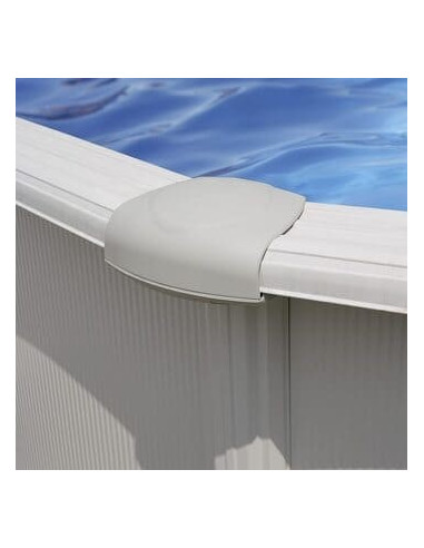 Piscina elevada redonda chapa blanca Ø550x132cms. Gre KITPR558  - 5 