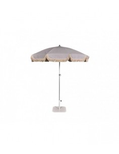 Parasol redondo blanco rayas, aluminio + polyester 200g UPF50+, ø200cm. Ezpeleta Toscana 200  - 1