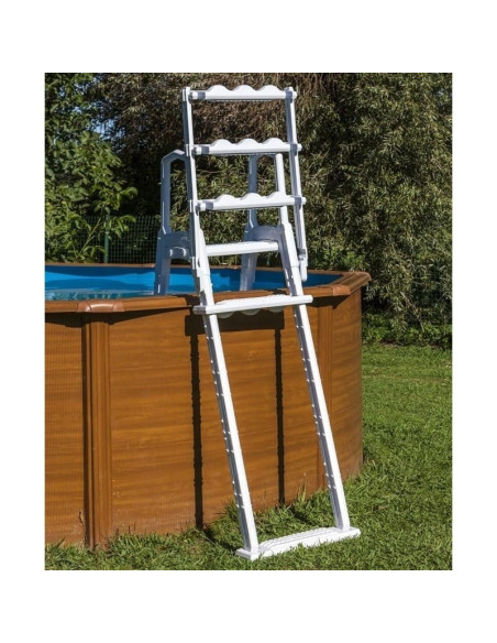 Escalera plástico 2x4 peldaños para piscina elevada. Gre L4PL  - 3 