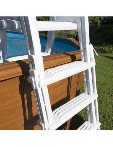 Escalera plástico 2x4 peldaños para piscina elevada. Gre L4PL  - 4 