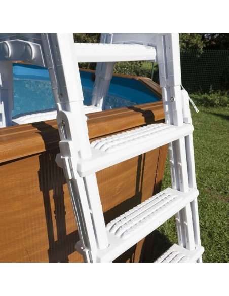 Escalera plástico 2x4 peldaños para piscina elevada. Gre L4PL  - 4 