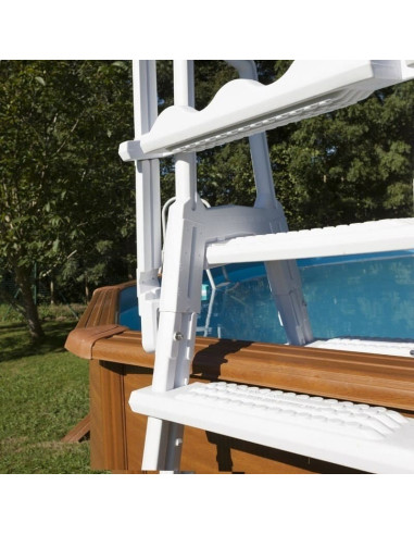 Escalera plástico 2x4 peldaños para piscina elevada. Gre L4PL  - 5 