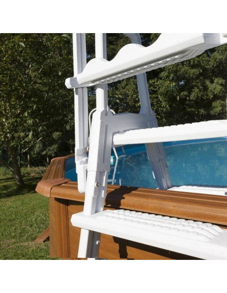 Escalera plástico 2x4 peldaños para piscina elevada. Gre L4PL  - 5 