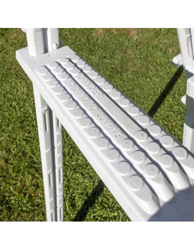 Escalera plástico 2x4 peldaños para piscina elevada. Gre L4PL  - 7 