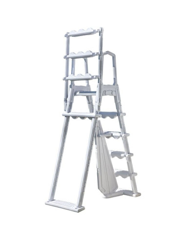 Escalera plástico 2x4 peldaños para piscina elevada. Gre L4PL  - 8 
