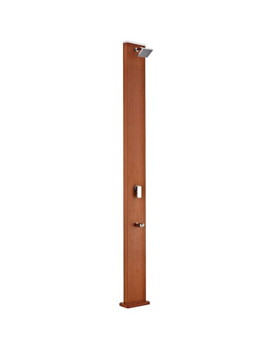 Ducha solar aluminio imitación madera 32 litros. Gre DSALR32W  - 1 