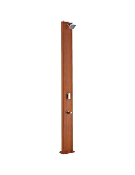 Ducha solar aluminio imitación madera 32 litros. Gre DSALR32W  - 1 