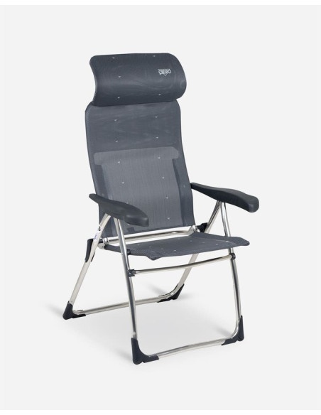Sillón aluminio extra plano respaldo 7 posiciones con cabezal compact. Crespo Al-215C  - 1 